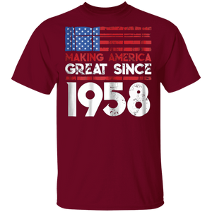 61th Birthday Gifts Making America Great Since 1958 Shirt