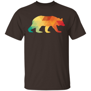 Bear geometric Rainbow Color T-Shirt