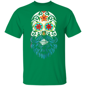 Day Of The Dead Bearded Sugar Skull Halloween Costume Shirt