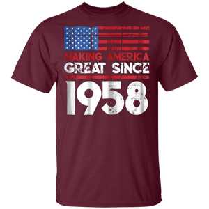 61th Birthday Gifts Making America Great Since 1958 Shirt