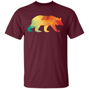 Bear geometric Rainbow Color T-Shirt