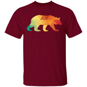 Bear geometric Rainbow Color T-Shirt