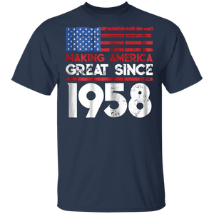 61th Birthday Gifts Making America Great Since 1958 Shirt