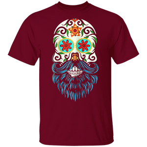 Day Of The Dead Bearded Sugar Skull Halloween Costume Shirt