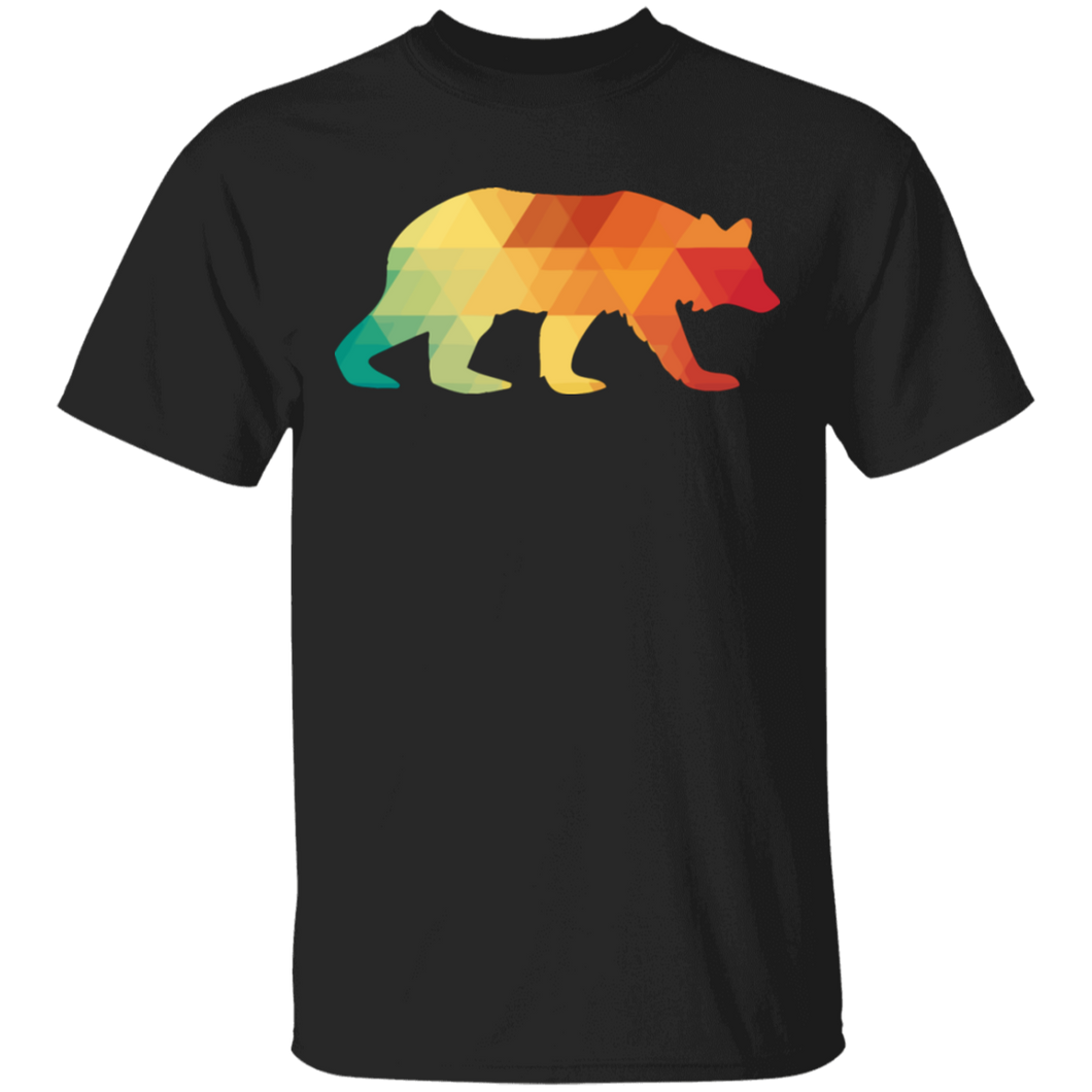 Bear geometric Rainbow Color T-Shirt