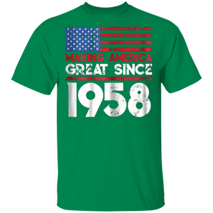 61th Birthday Gifts Making America Great Since 1958 Shirt