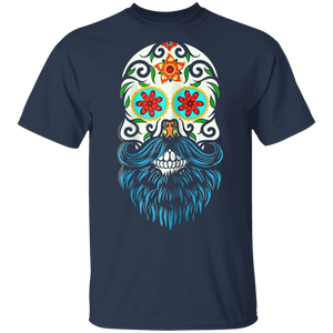 Day Of The Dead Bearded Sugar Skull Halloween Costume Shirt