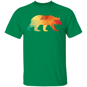 Bear geometric Rainbow Color T-Shirt