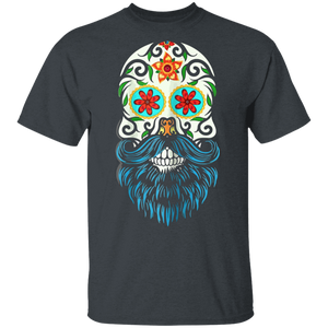 Day Of The Dead Bearded Sugar Skull Halloween Costume Shirt